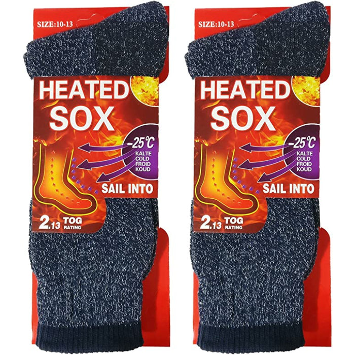 2 Pairs Men's Heat Thick Insulated Thermal Socks