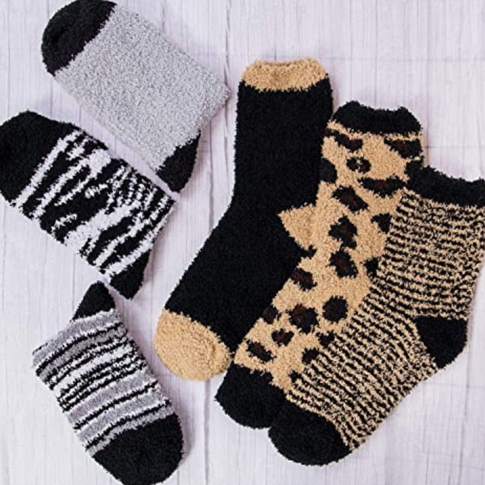 Women's 6 Pairs Cozy Fuzzy Socks