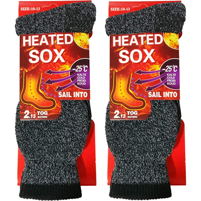 2 Pairs Men's Heat Thick Insulated Thermal Socks
