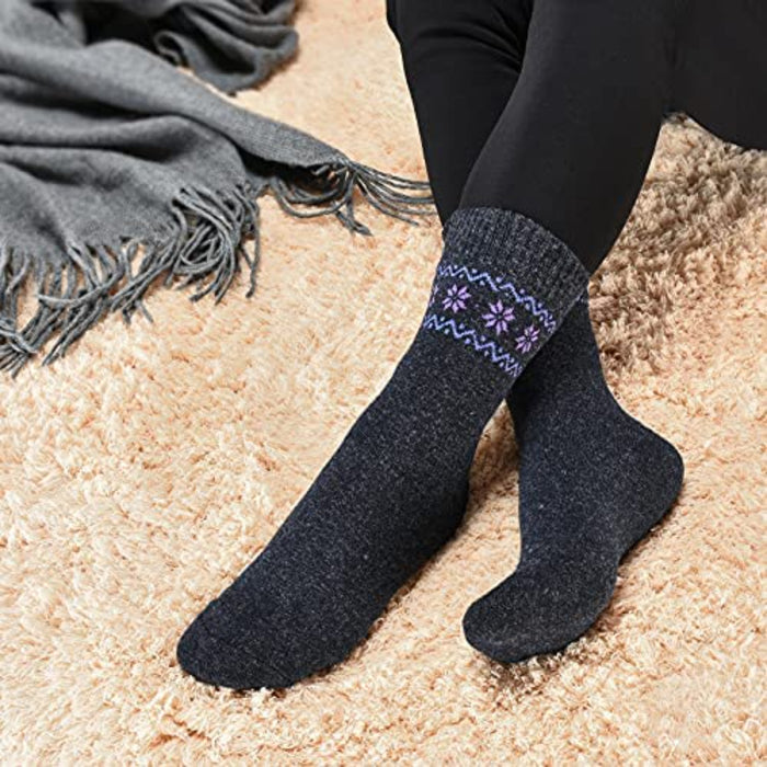 Pack of 4 Winter Warm Wool Socks For Women