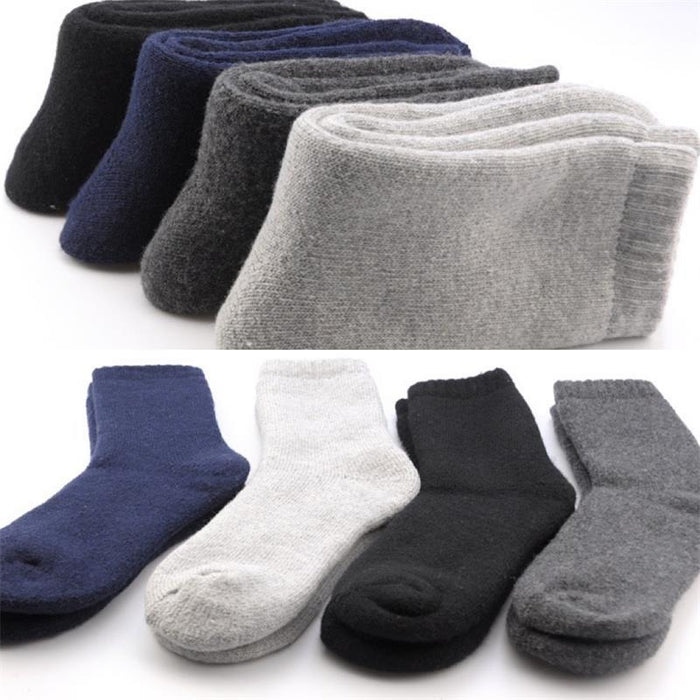 5 Pairs Of Men's Winter Super Thick Wool Socks