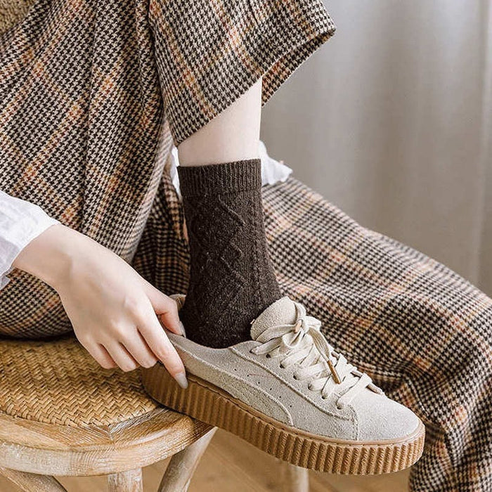 Winter Cashmere Wool Socks For Women