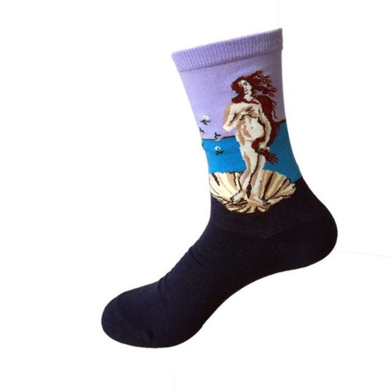 Men Starry Night Winter Wear Cotton Socks