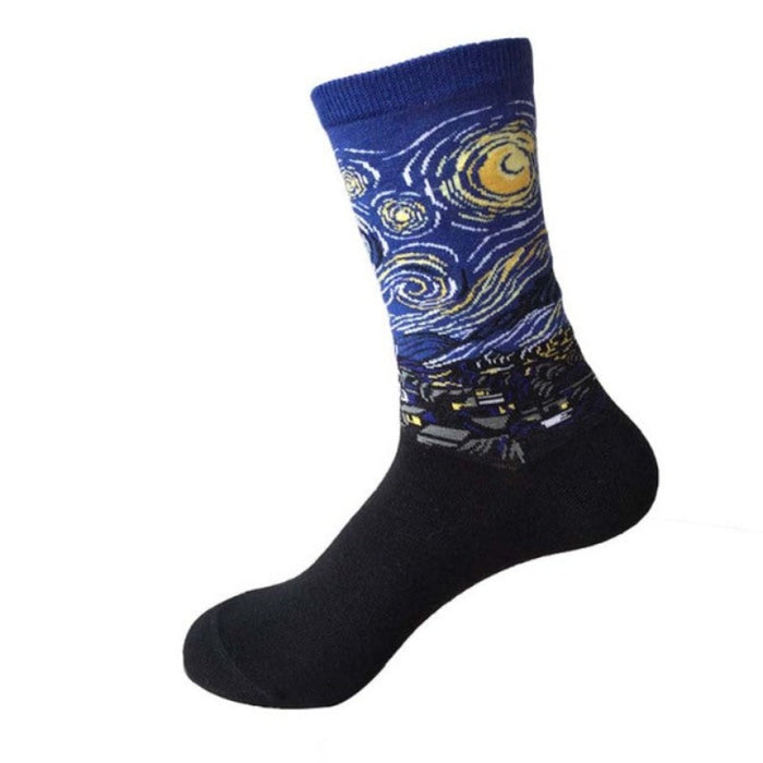 Men Starry Night Winter Wear Cotton Socks