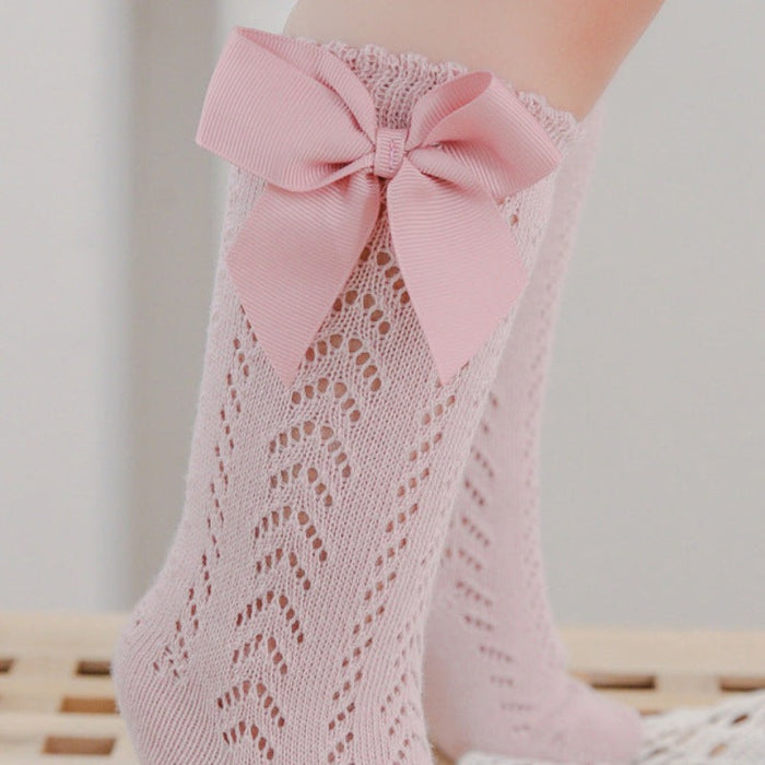 Spanish Style Baby Girls Socks Toddlers Bow Sock for Kids