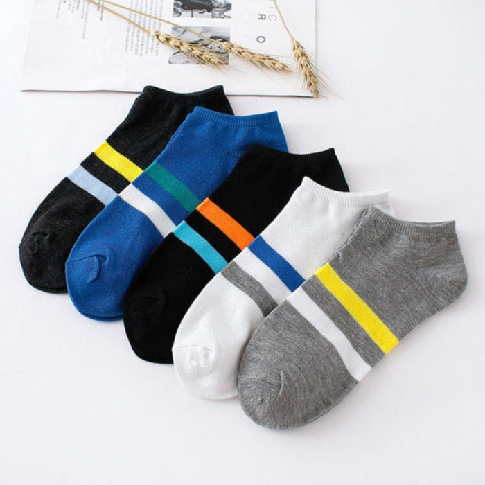 5 Pairs/lot Men Socks Mesh Breathable Short Casual Socks