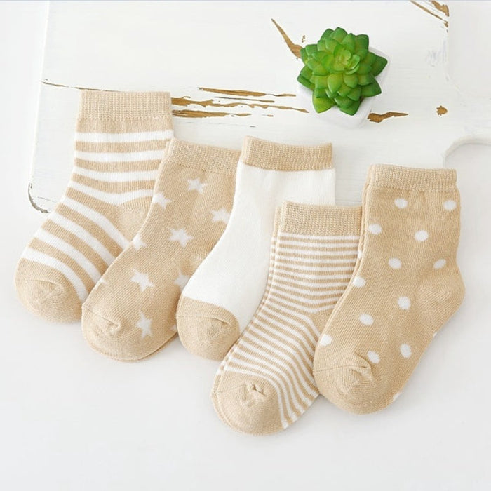 5 Pairs Baby Socks For Newborn Baby