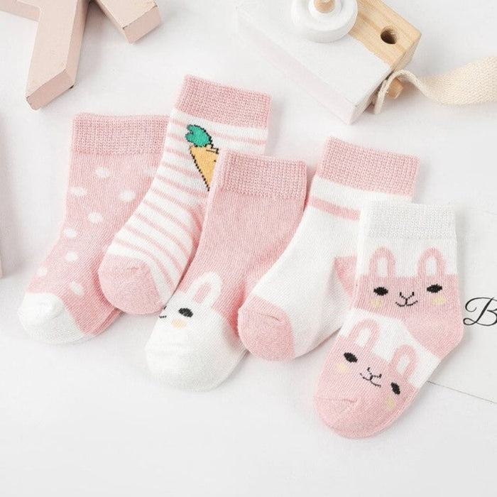 5 Pairs Baby Socks For Newborn Baby
