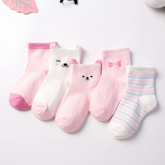 5 Pairs Newborn Socks Pure Cotton